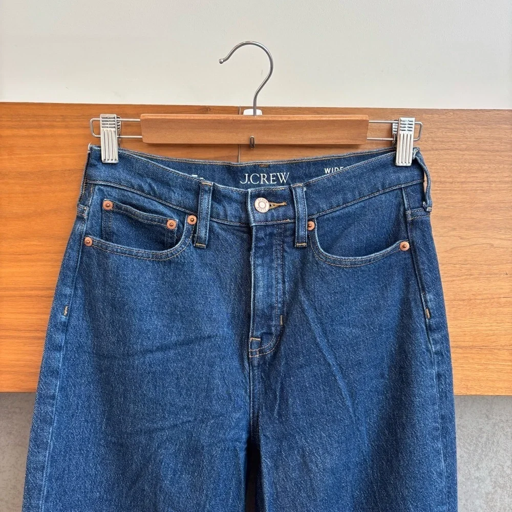 J. Crew Wide Leg Trouser Jeans, Size 25P